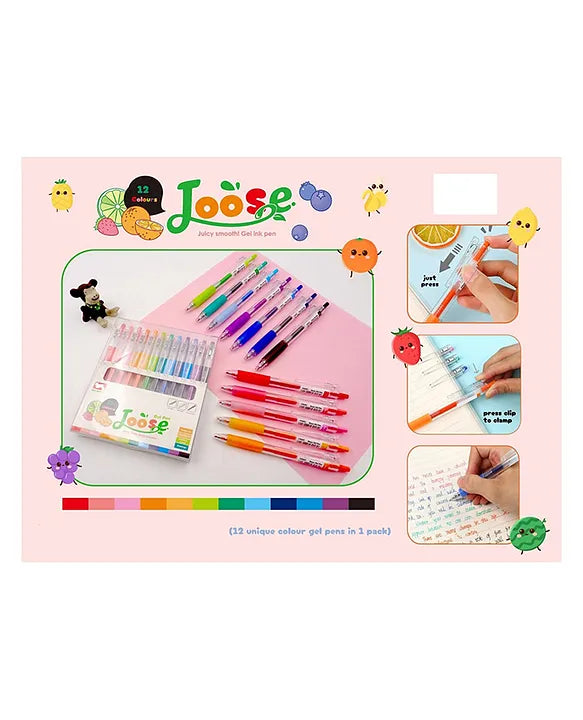 12-Color Smooth Gel Pen Set