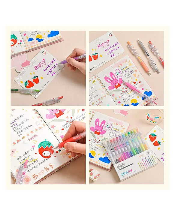 12-Color Smooth Gel Pen Set