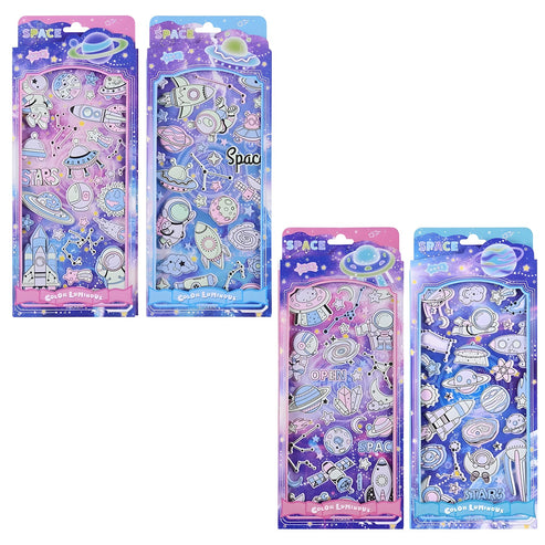Space Adventure 3D Luminous Sticker Set