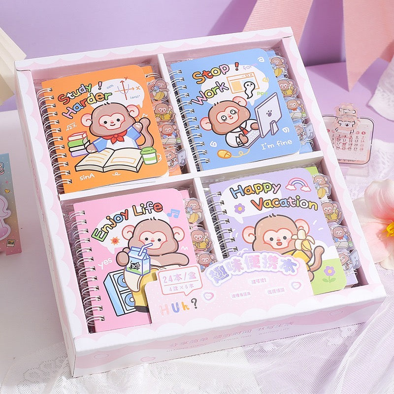 Mini Study Spiral Diary With Bookmark