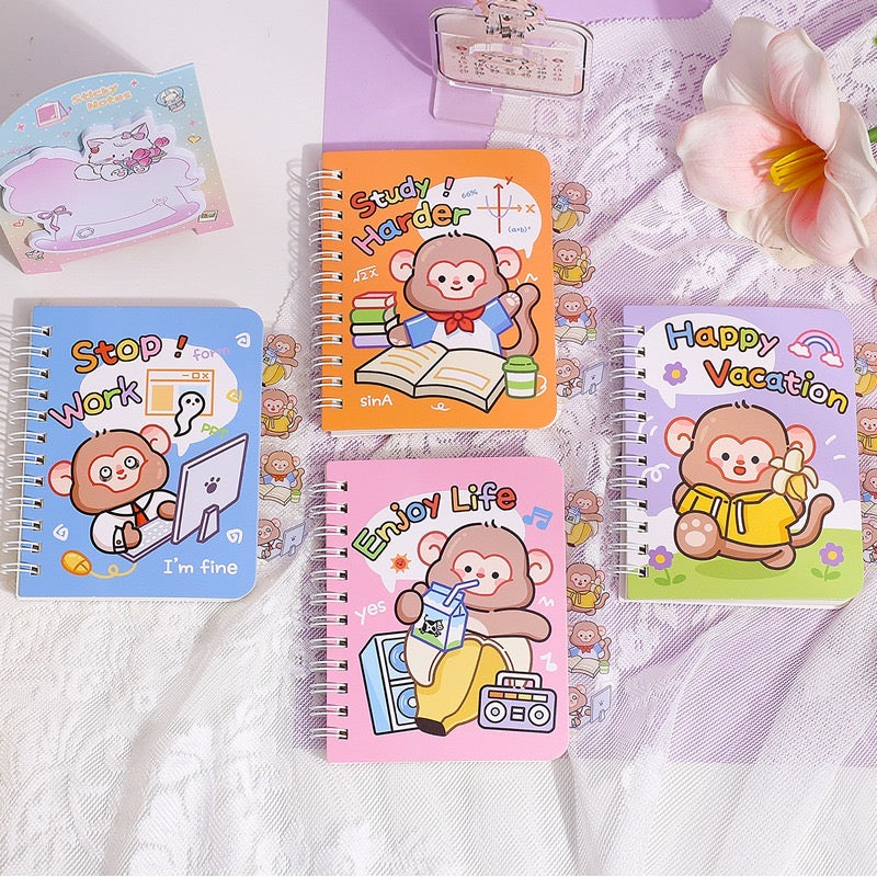 Mini Study Spiral Diary With Bookmark