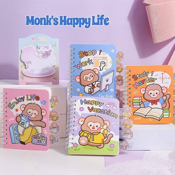 Mini Study Spiral Diary With Bookmark