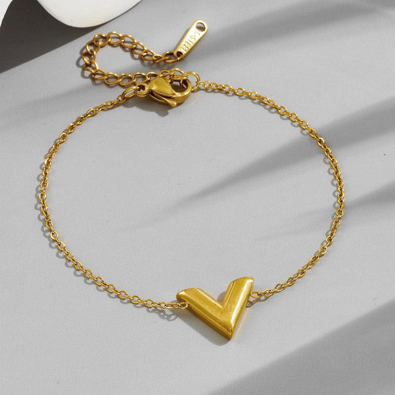 Anti Tarnish V-Shaped Wraparound Bracelet For Women