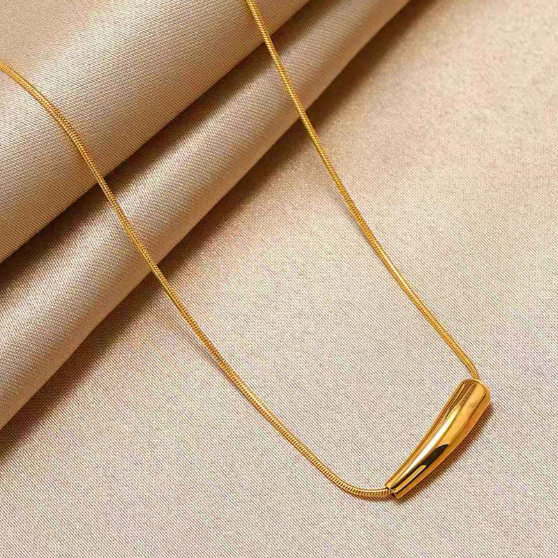 Anti Tarnish Minimalistic Teardrop Necklace