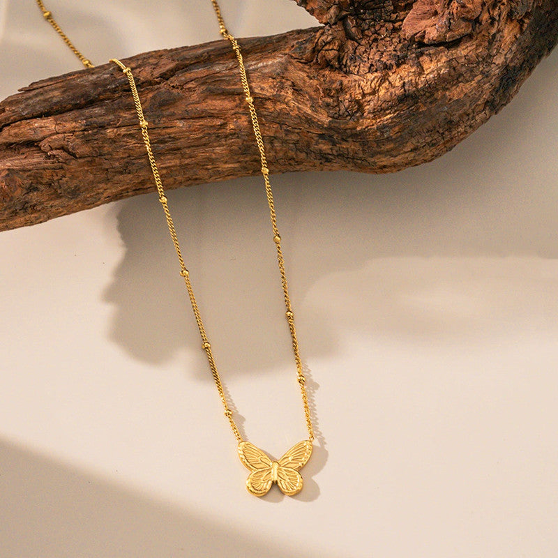 Anti Tarnish Stainless Steel Butterfly Themed Pendant