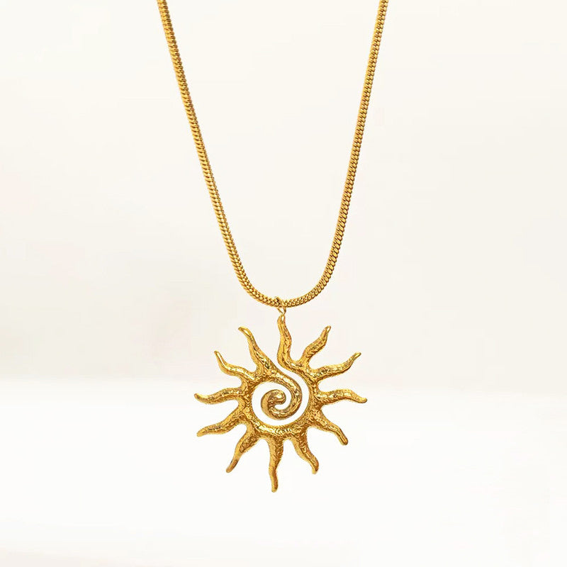 Anti Tarnish Stainless Steel Sun Shaped Pendant
