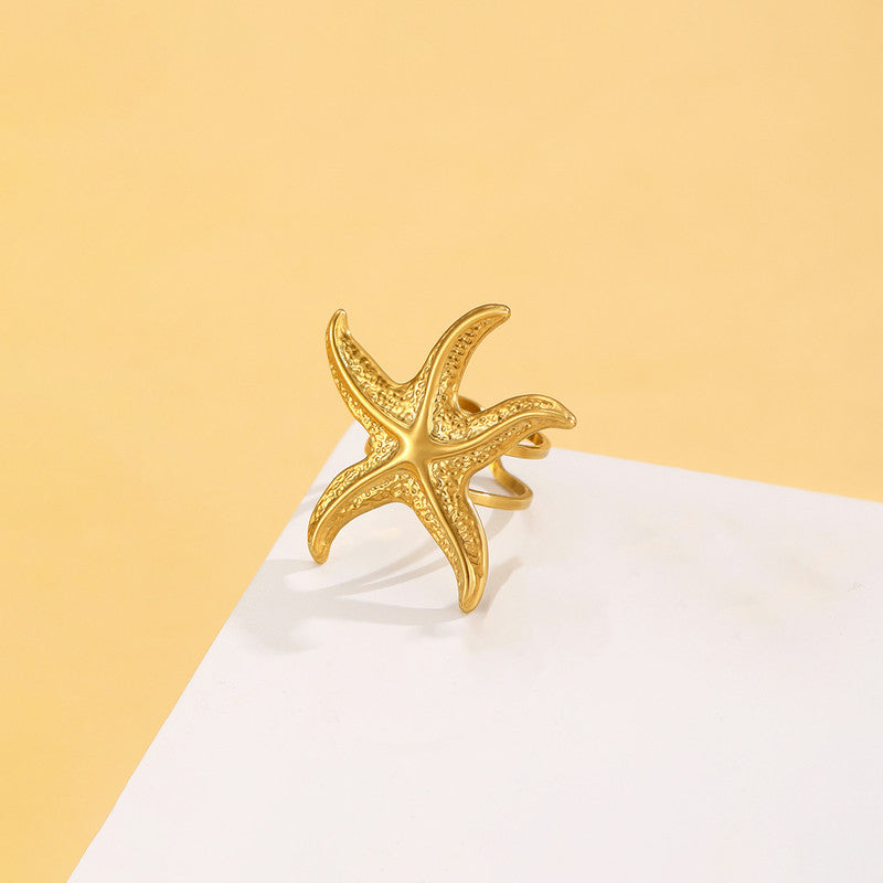 Anti Tarnish Stainless Steel Star Themed Ring