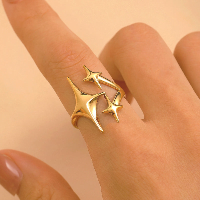 Anti Tarnish Stainless Steel Star Themed Ring