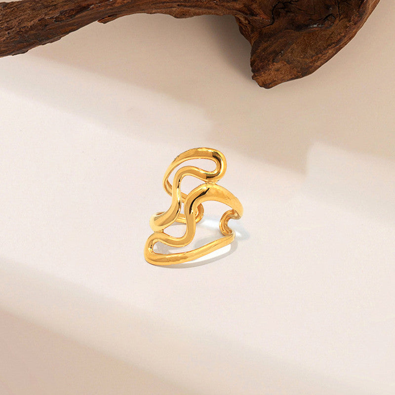 Anti Tarnish Stainless Steel Irregular Contemporary Ring