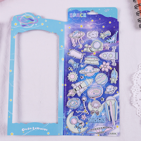 Space Adventure 3D Luminous Sticker Set