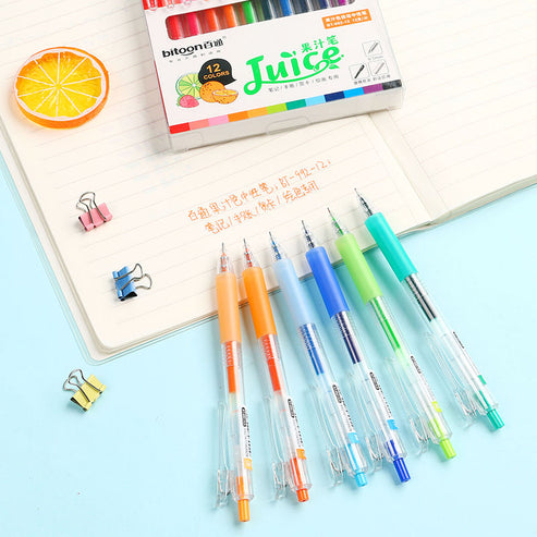 12-Color Smooth Gel Pen Set