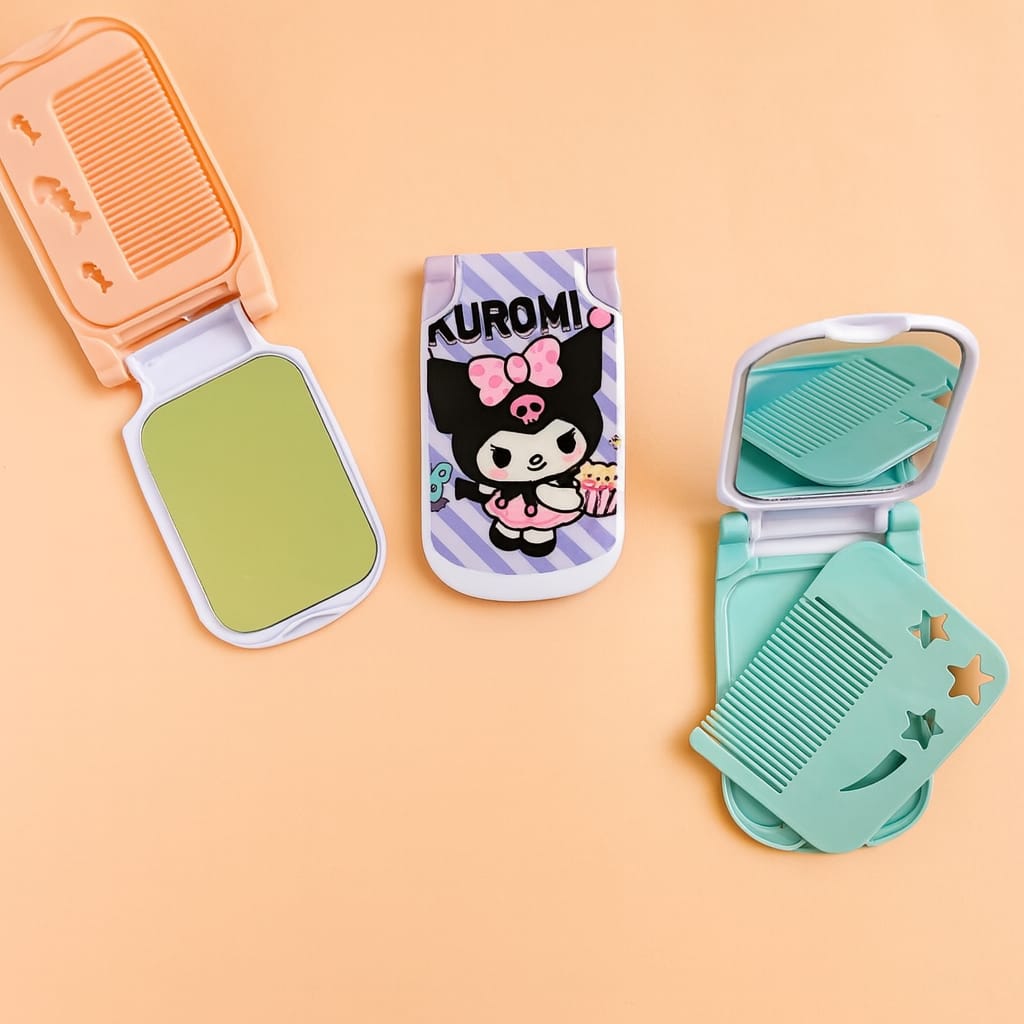 Pocket mirror with comb