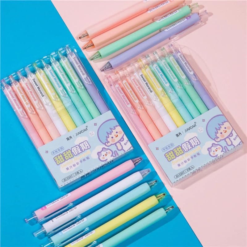 Sweet Morandi - 9 pcs Pastel Colors Gel Pens
