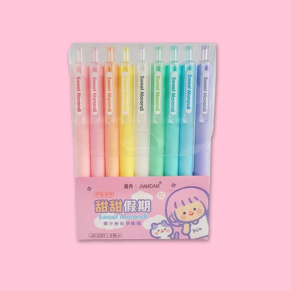 Sweet Morandi - 9 pcs Pastel Colors Gel Pens