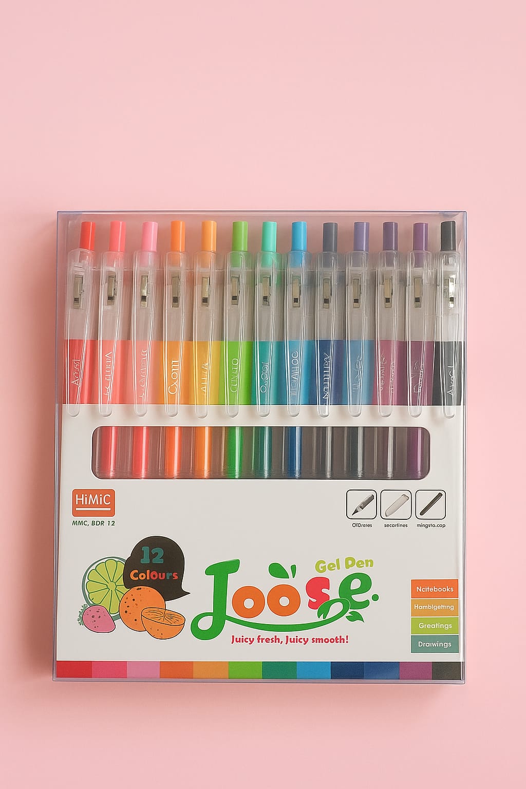 12-Color Smooth Gel Pen Set
