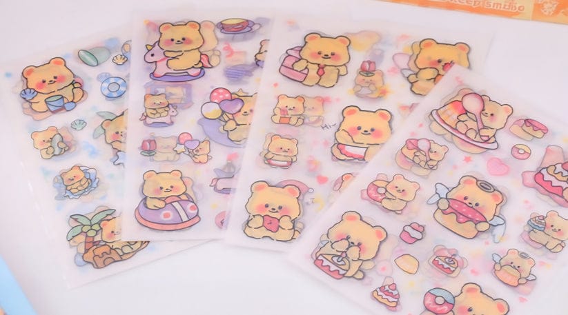 Cheese Bear  Notebook with sticker