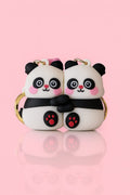 Cute Hugging Panda Keychain Set