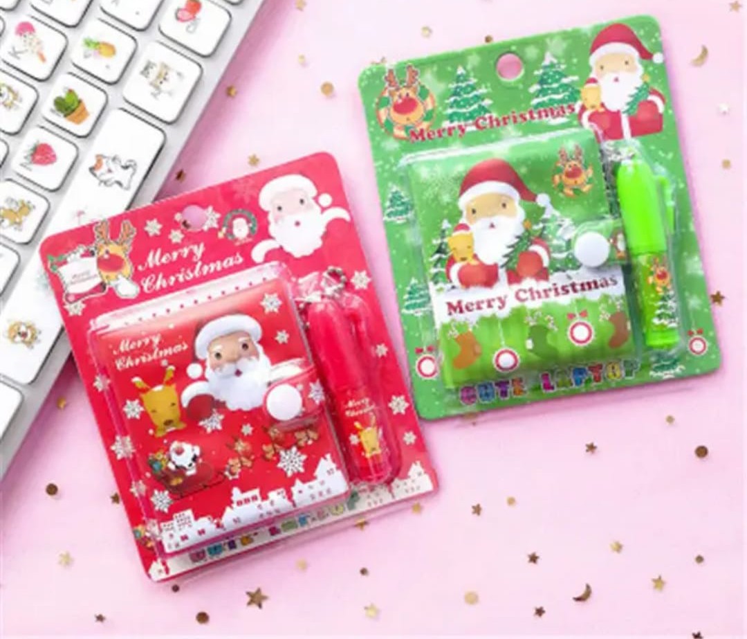 Christmas dairy with pen