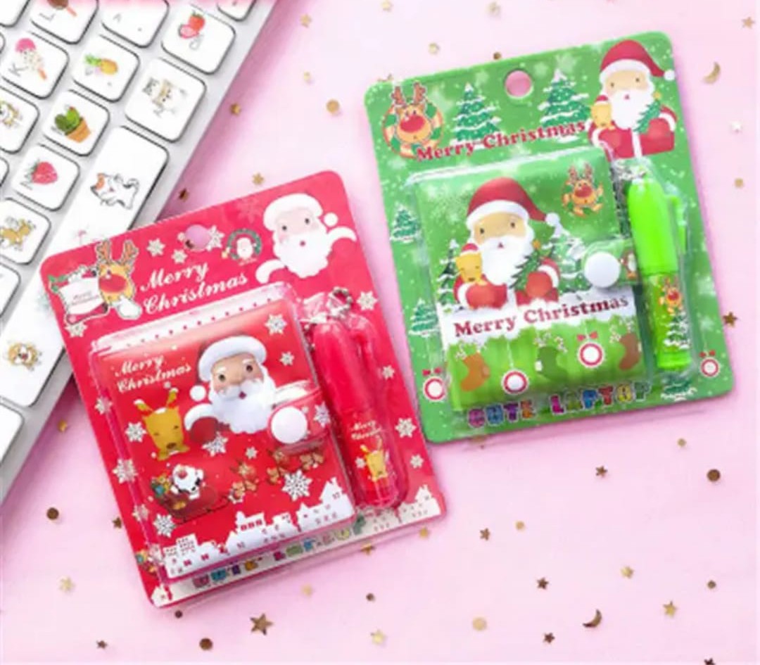 Christmas dairy with pen