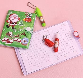 Christmas dairy with pen