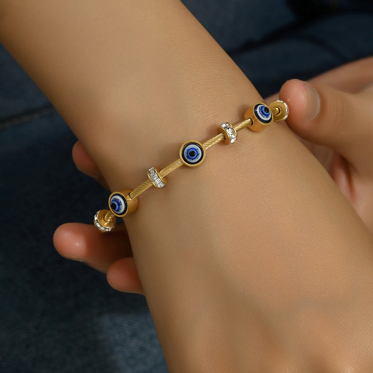 Anti-Tarnish Evil Eye Bracelet For Women