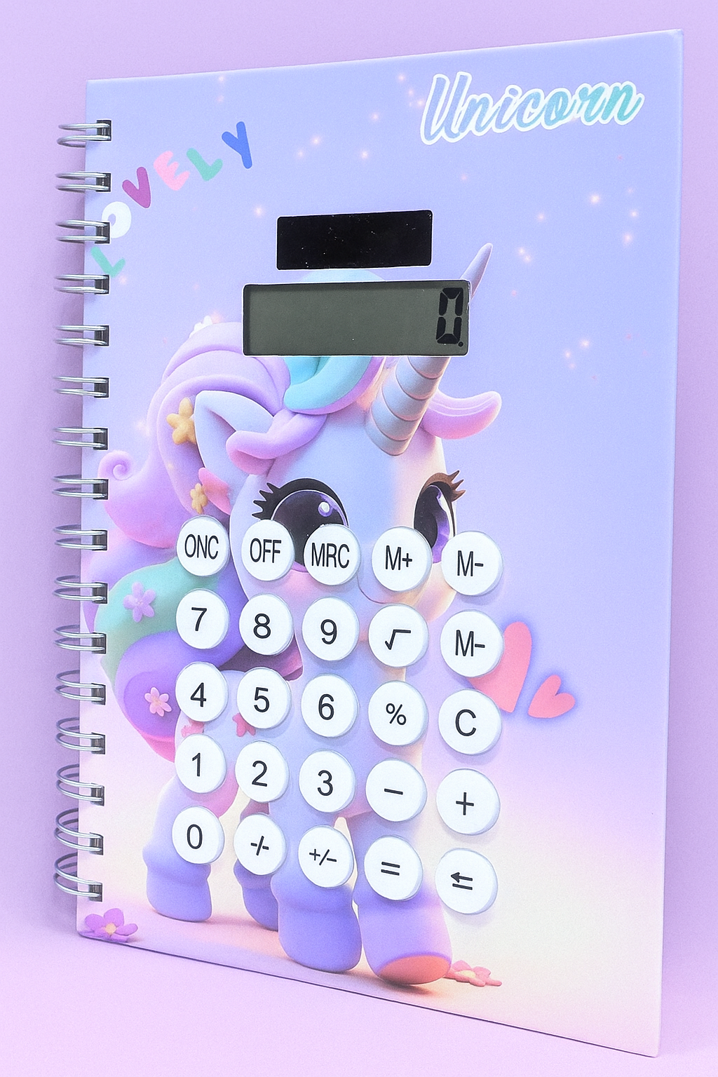 Unicorn Notebook With Calculator