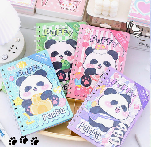 Panda Spiral Notebook with stickers