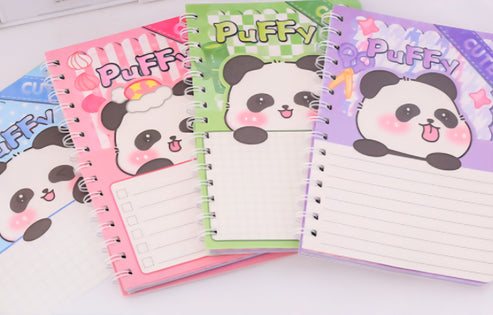 Panda Spiral Notebook with stickers